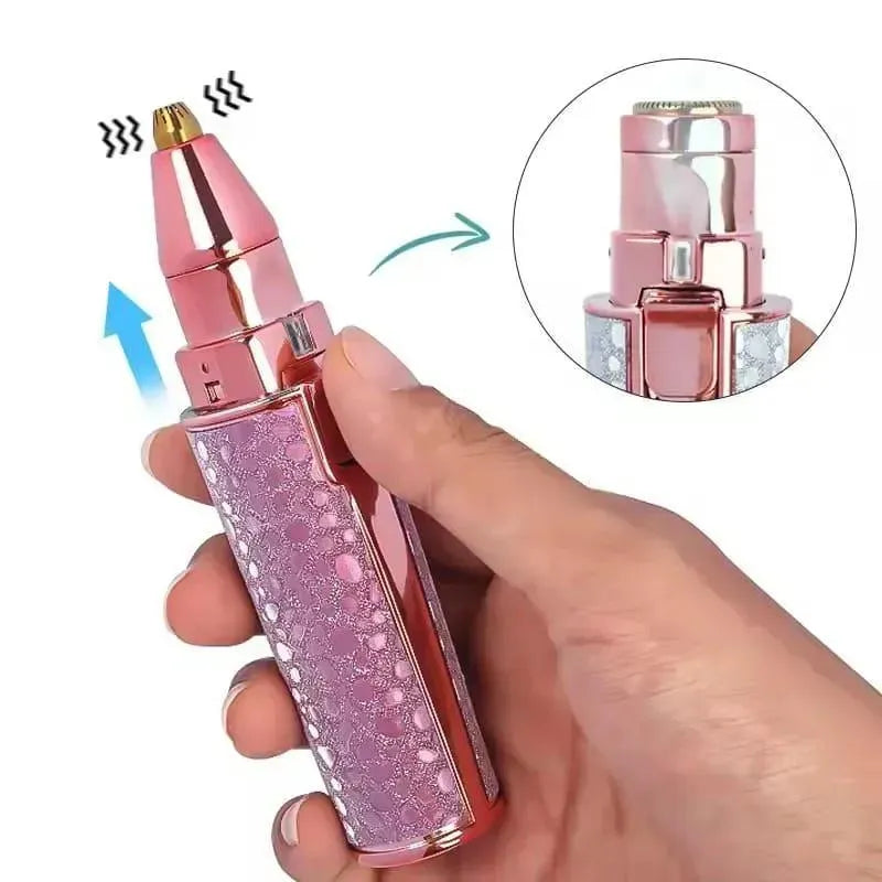 2-in-1 Rechargeable Eyebrow & Body Trimmer – Painless Precision Grooming Tool for Women